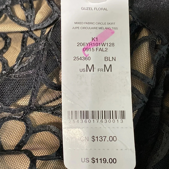 Bebe NEW Whimsigoth Black Nude Mesh Overlay Fairygoth Layered Skirt M - Picture 12 of 12